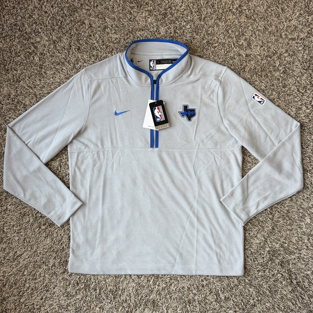 Nike Dallas Mavericks City Edition Coaches 1/4 Zip Mens Size Large Gray NEW